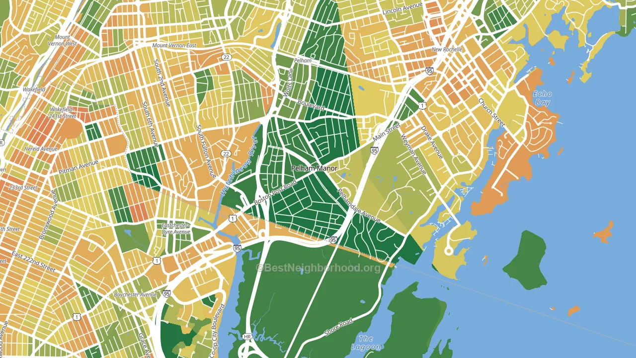 Pelham Manor, NY block-group voter-turnout map
