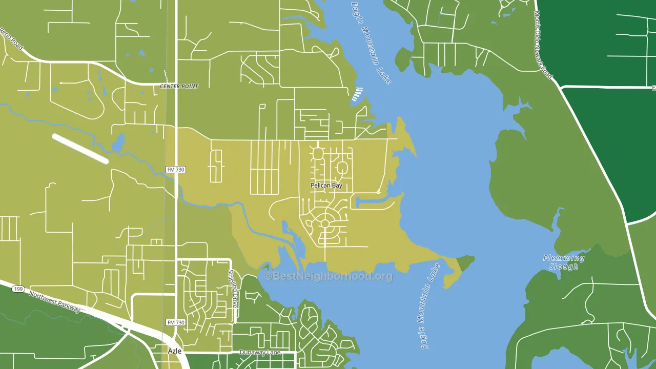 Pelican Bay, TX block-group voter-turnout map