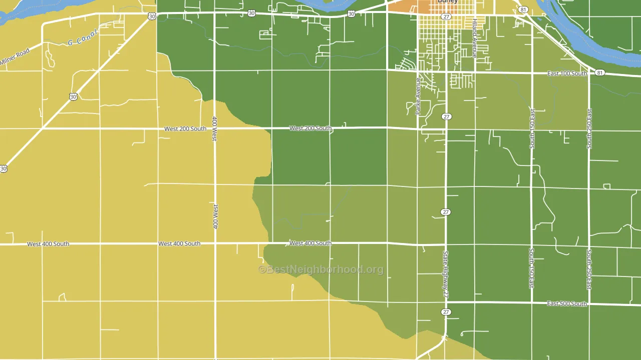 Pella, ID block-group voter-turnout map
