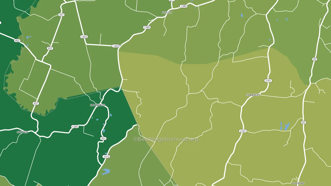 Pellville, KY block-group voter-turnout map