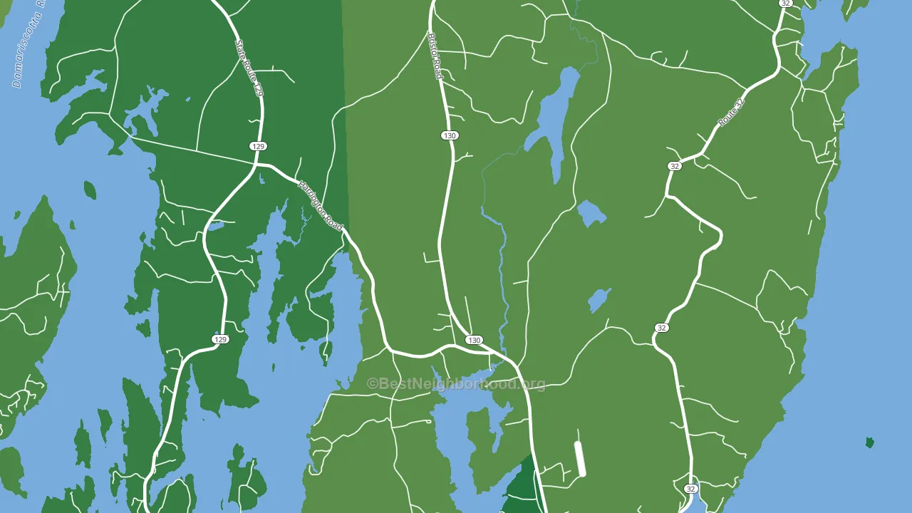 Pemaquid, ME block-group voter-turnout map