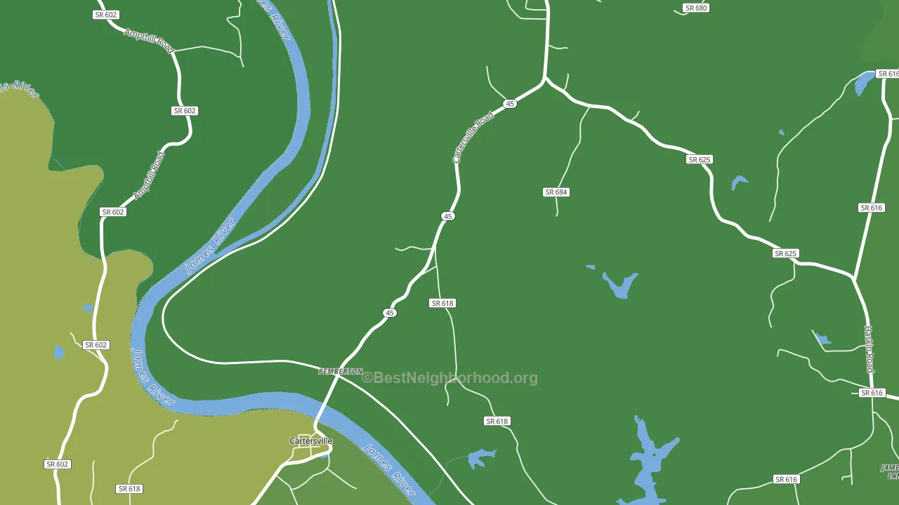 Pemberton, VA block-group voter-turnout map