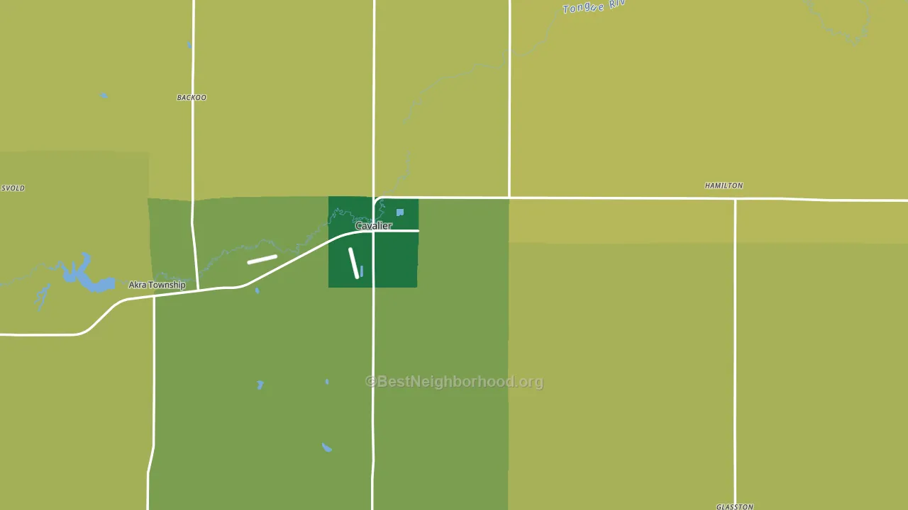 Pembina County, ND block-group voter-turnout map
