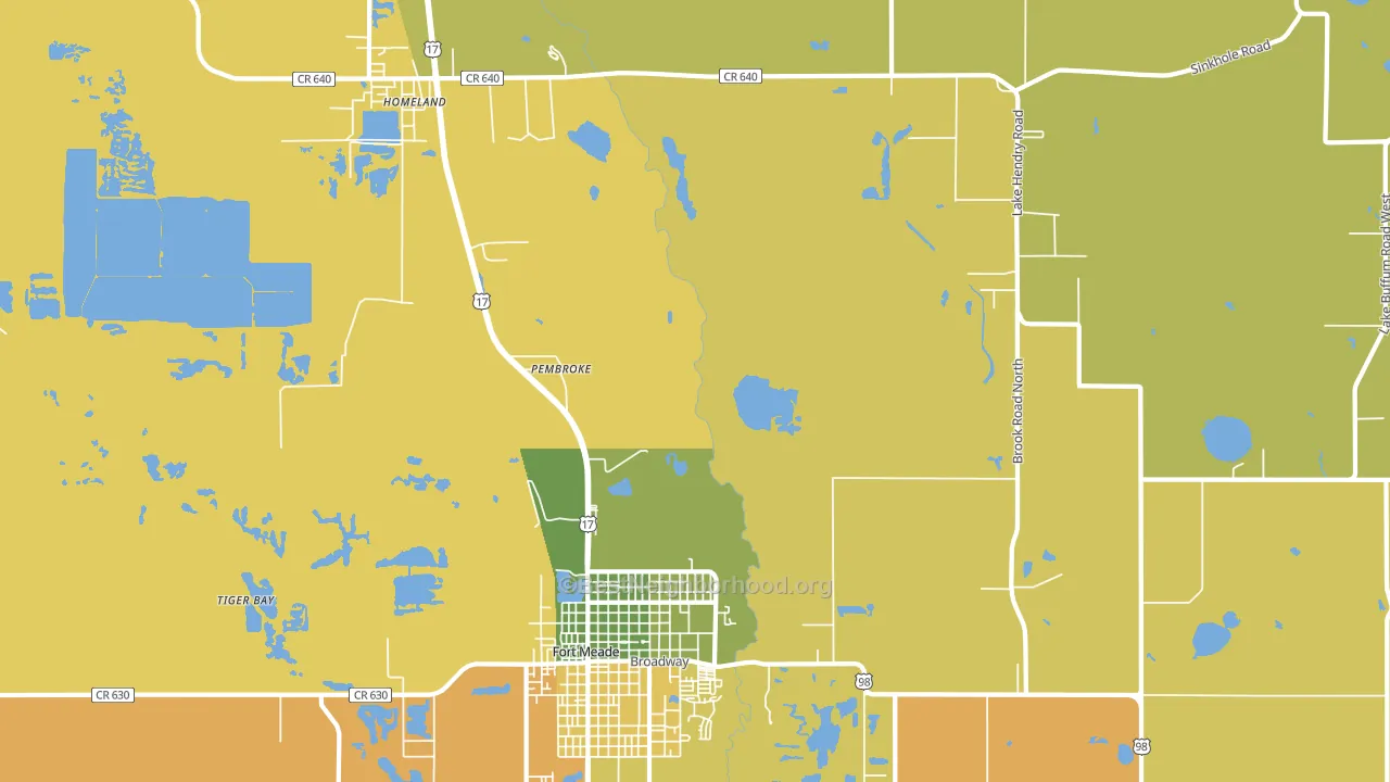 Pembroke, FL block-group voter-turnout map