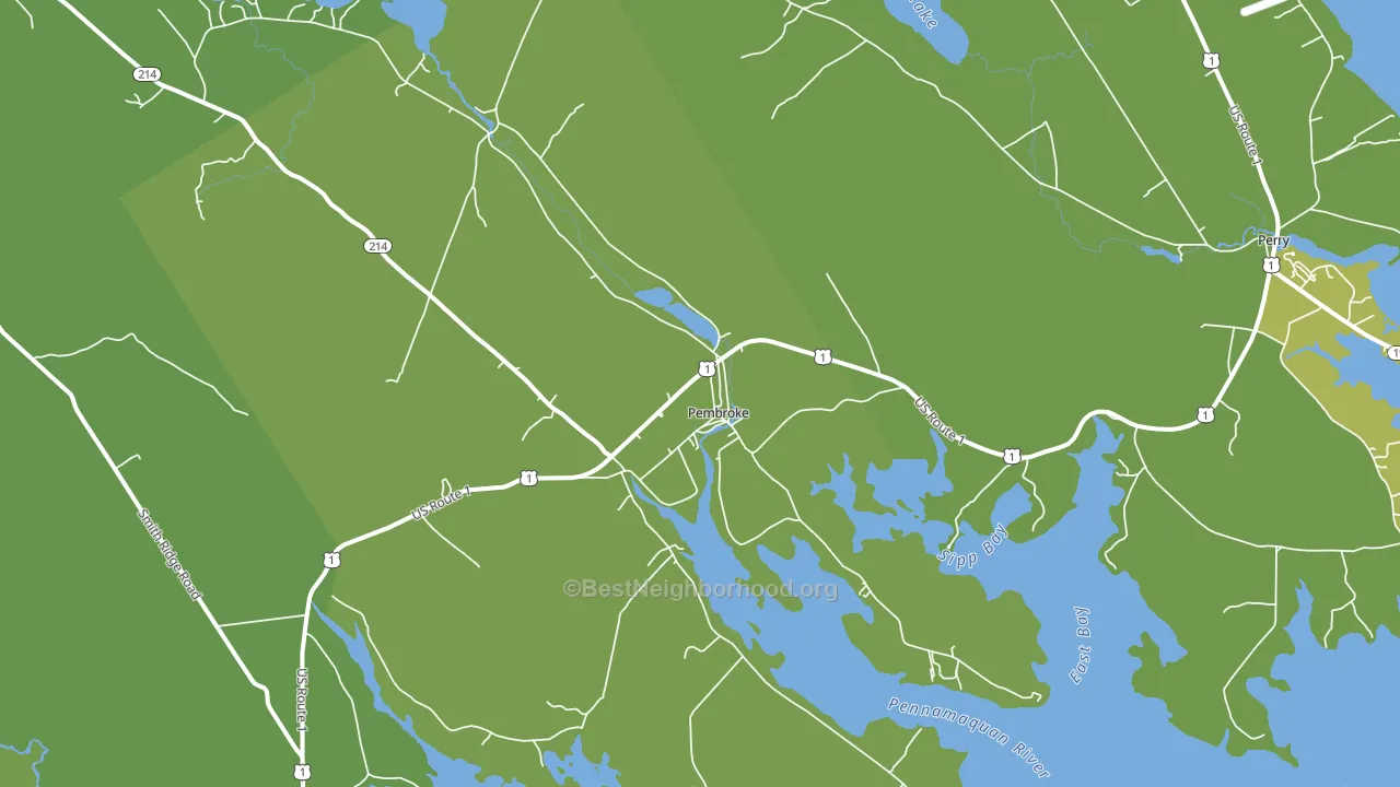 Pembroke, ME block-group voter-turnout map