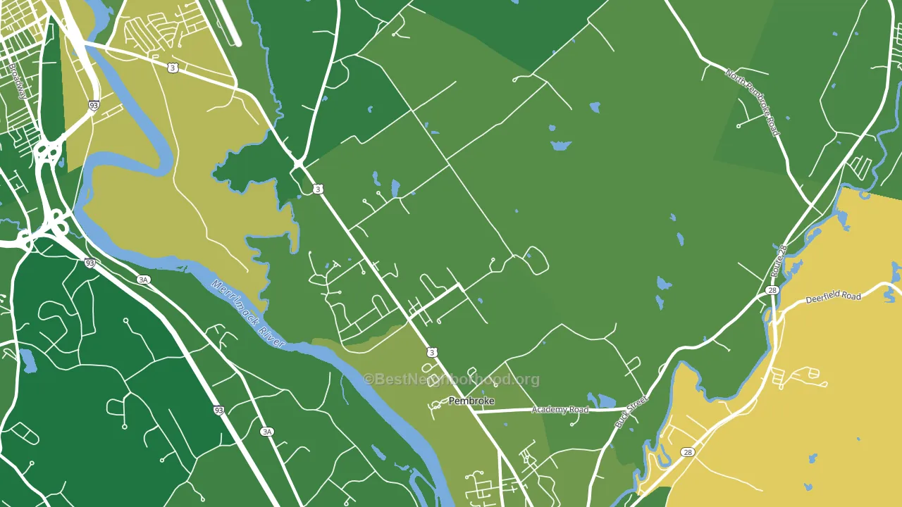 Pembroke, NH block-group voter-turnout map