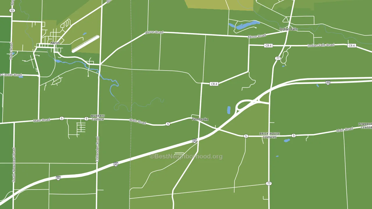 Pembroke, NY block-group voter-turnout map