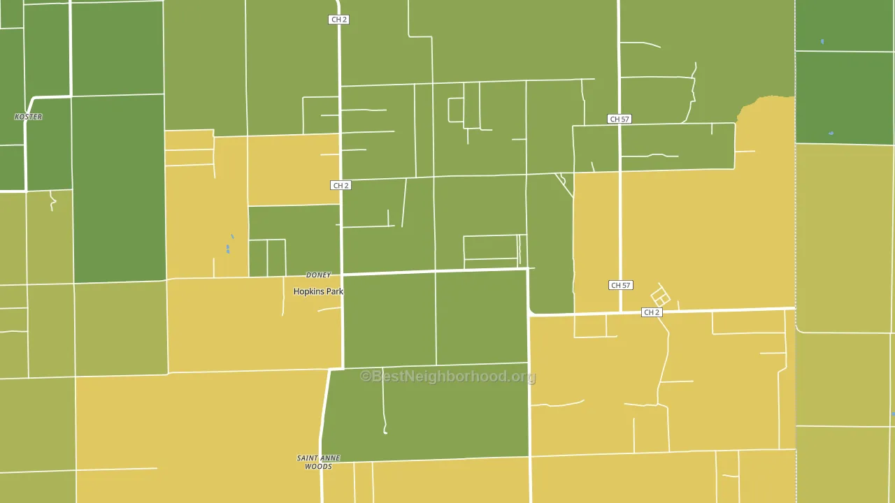 Pembroke Township, IL block-group voter-turnout map
