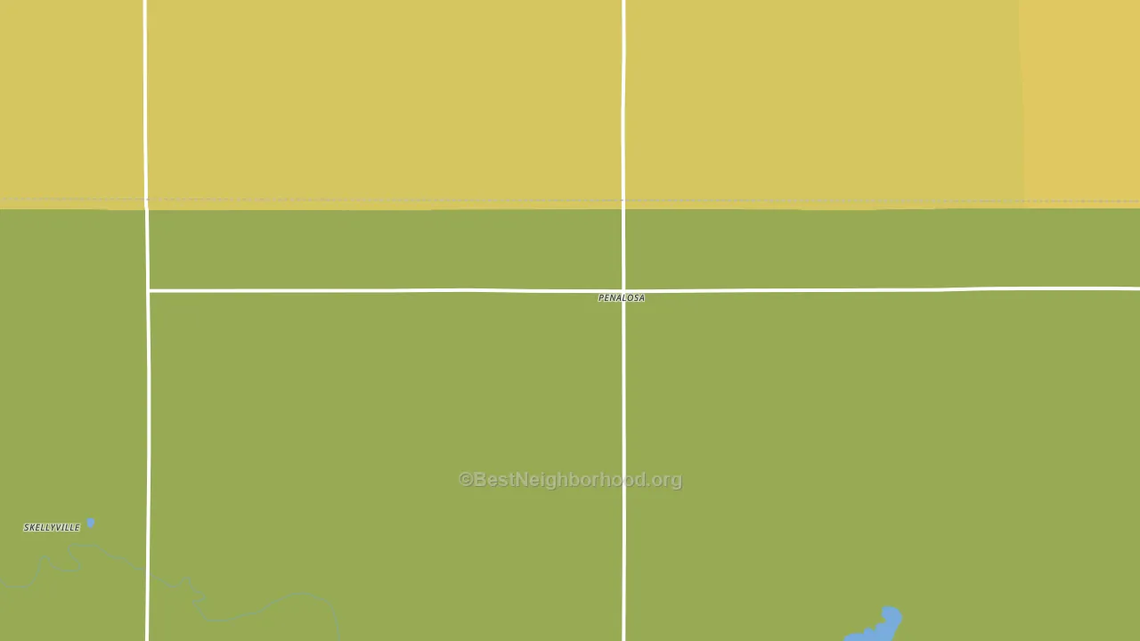 Penalosa, KS block-group voter-turnout map