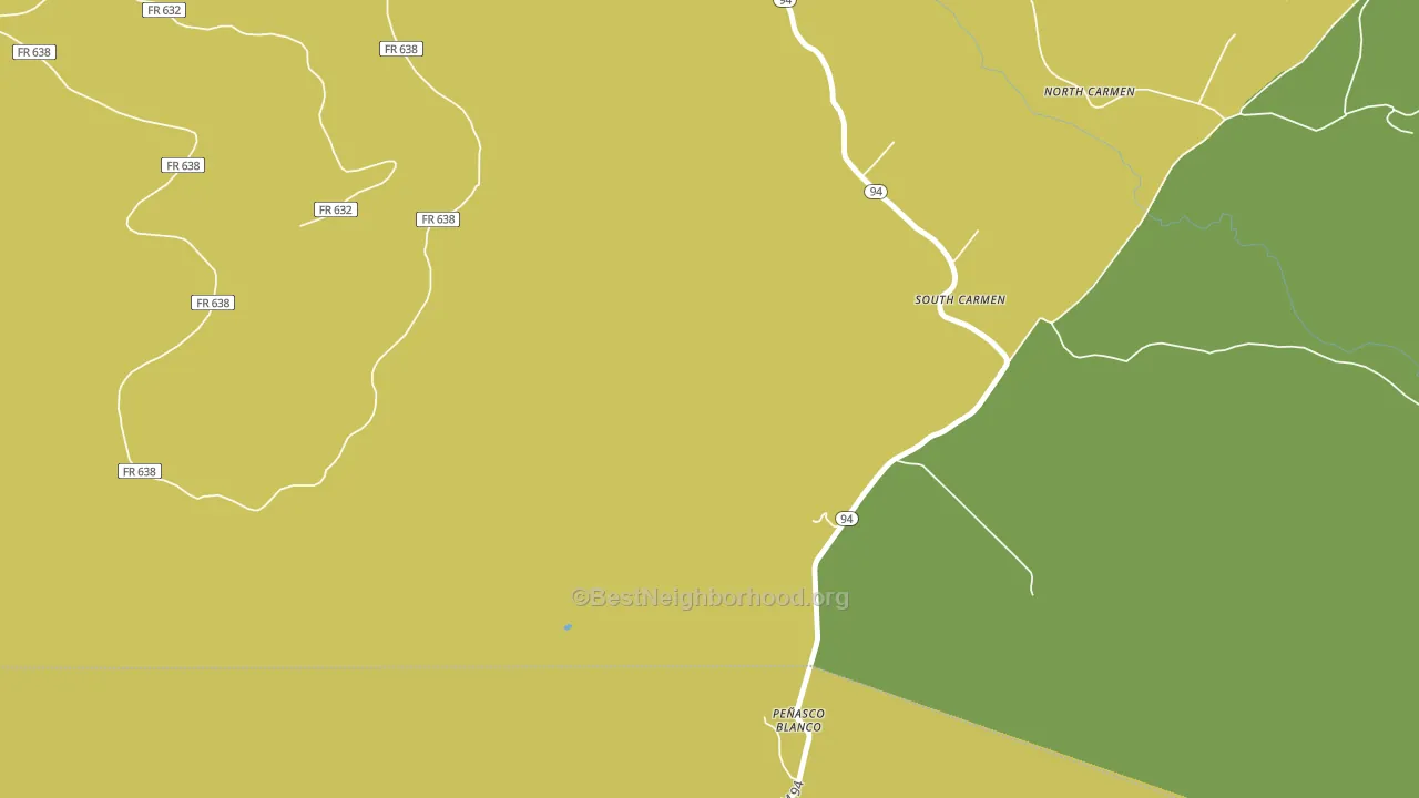 Penasco Blanco, NM block-group voter-turnout map