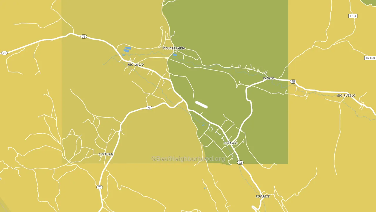 Penasco, NM block-group voter-turnout map