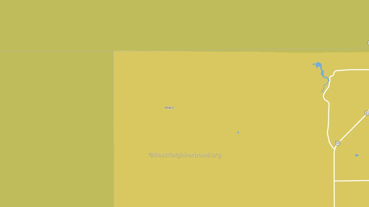 Pence, KS block-group voter-turnout map