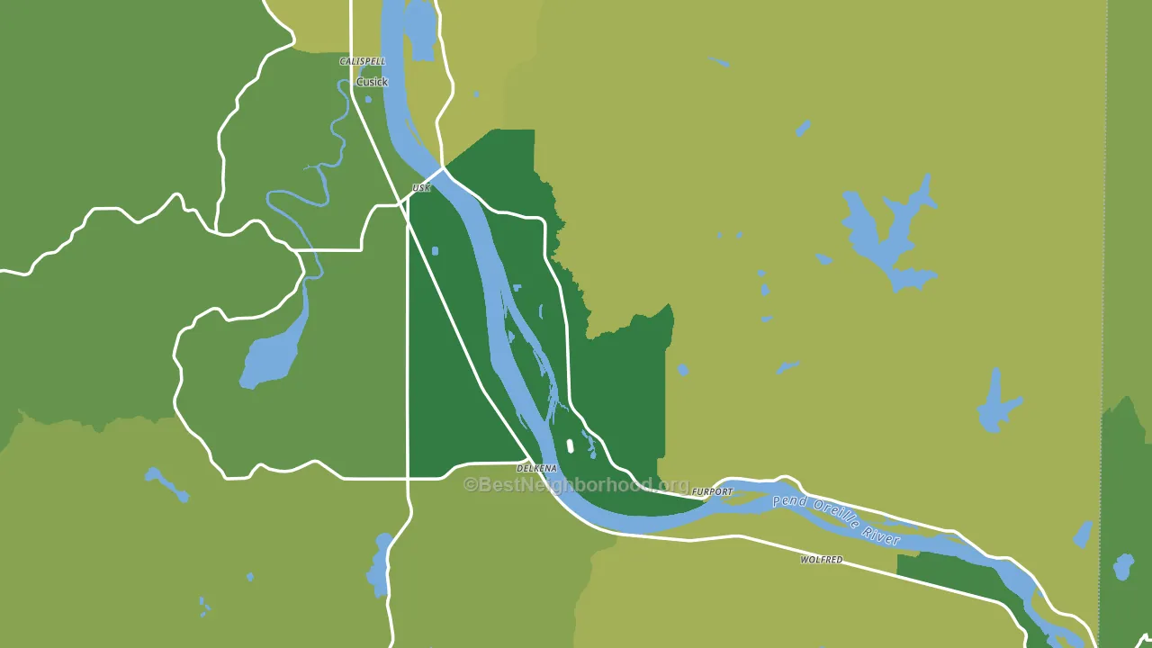 Pend Oreille County, WA block-group voter-turnout map