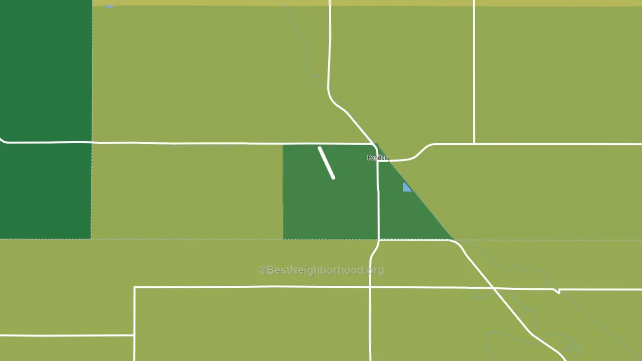 Pender, NE block-group voter-turnout map