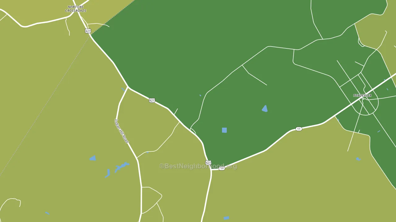 Penderlea, NC block-group voter-turnout map