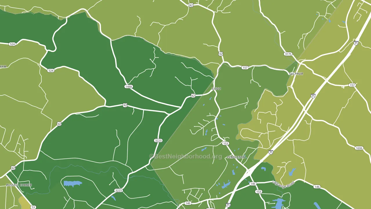 Pendleton, KY block-group voter-turnout map