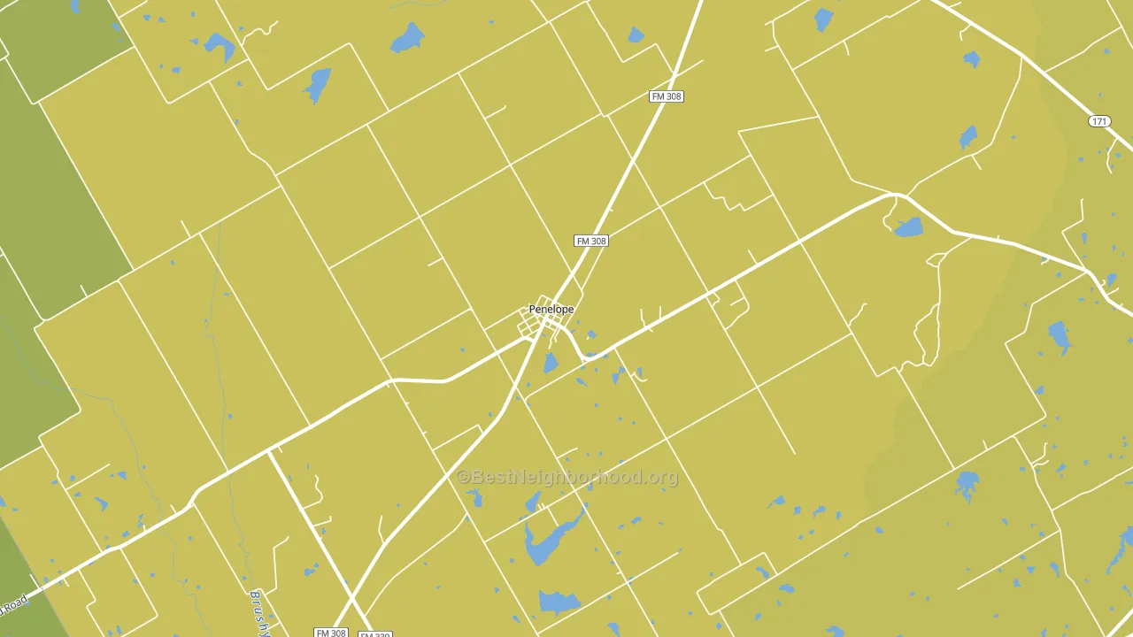 Penelope, TX block-group voter-turnout map