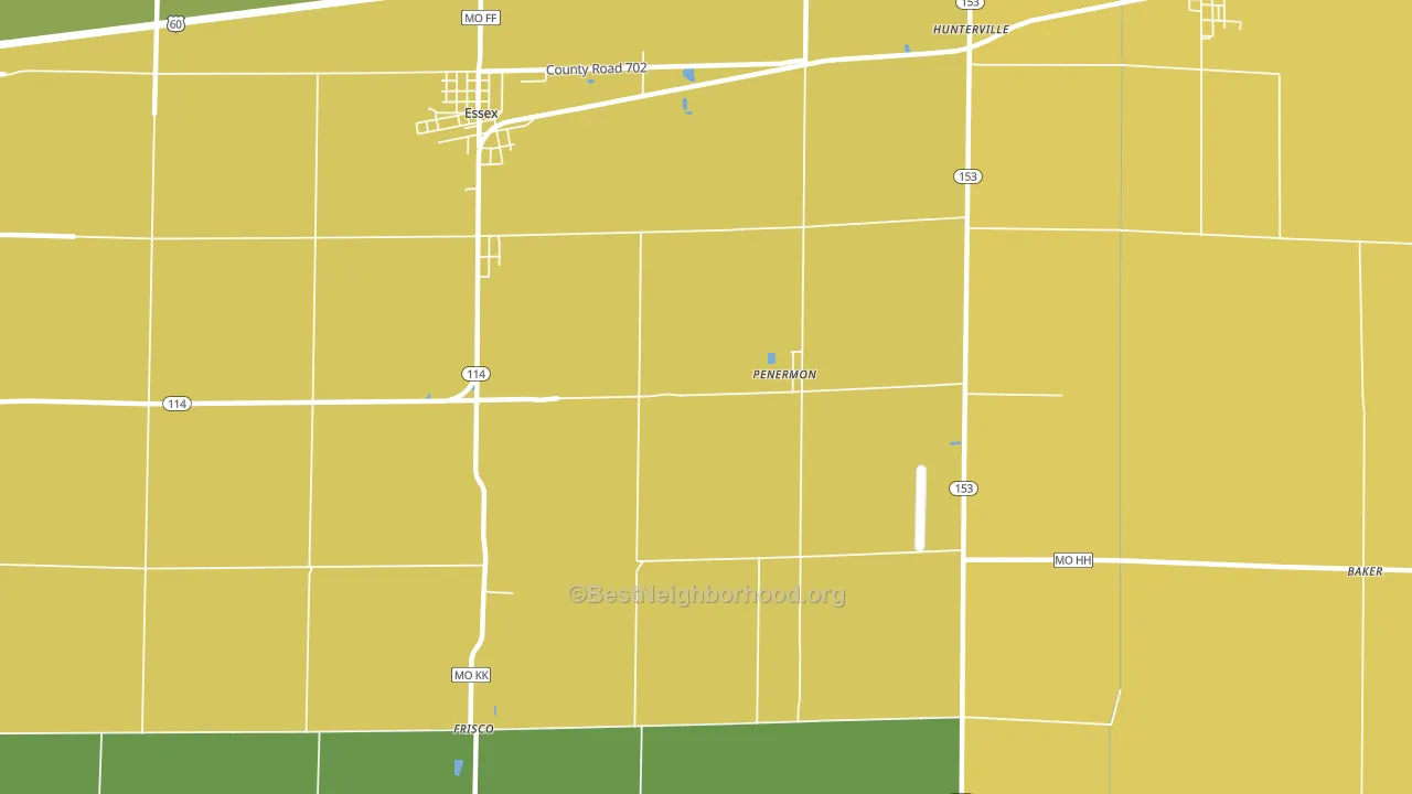 Penermon, MO block-group voter-turnout map
