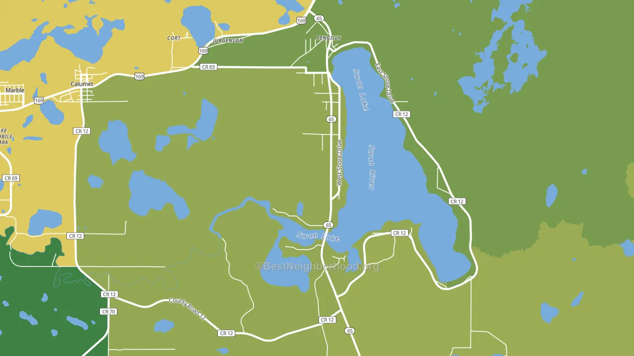 Pengilly, MN block-group voter-turnout map