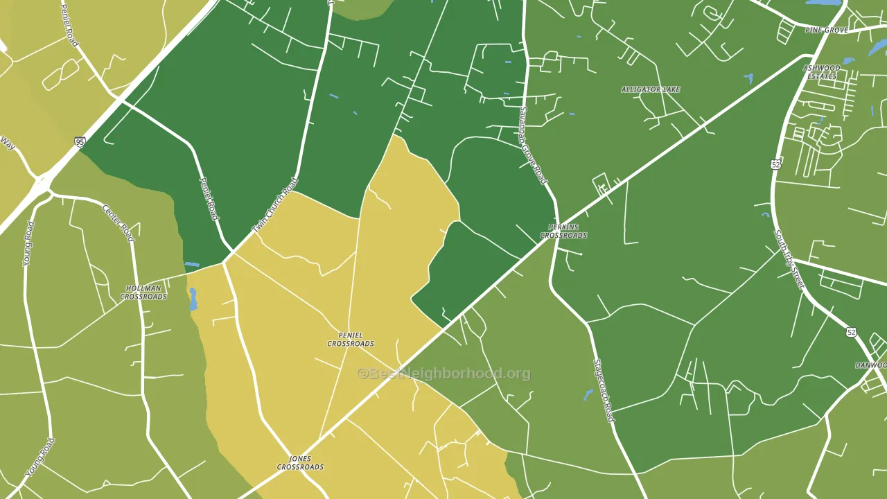 Peniel Crossroads, SC block-group voter-turnout map