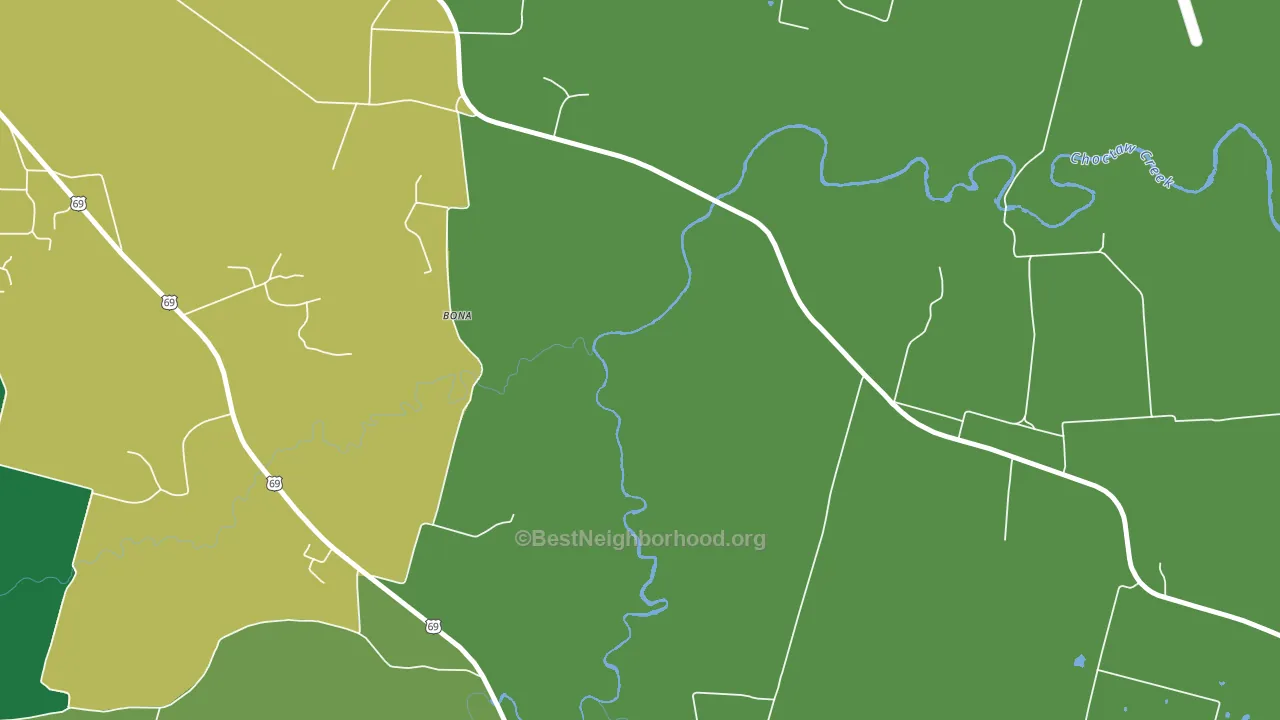 Penland, TX block-group voter-turnout map