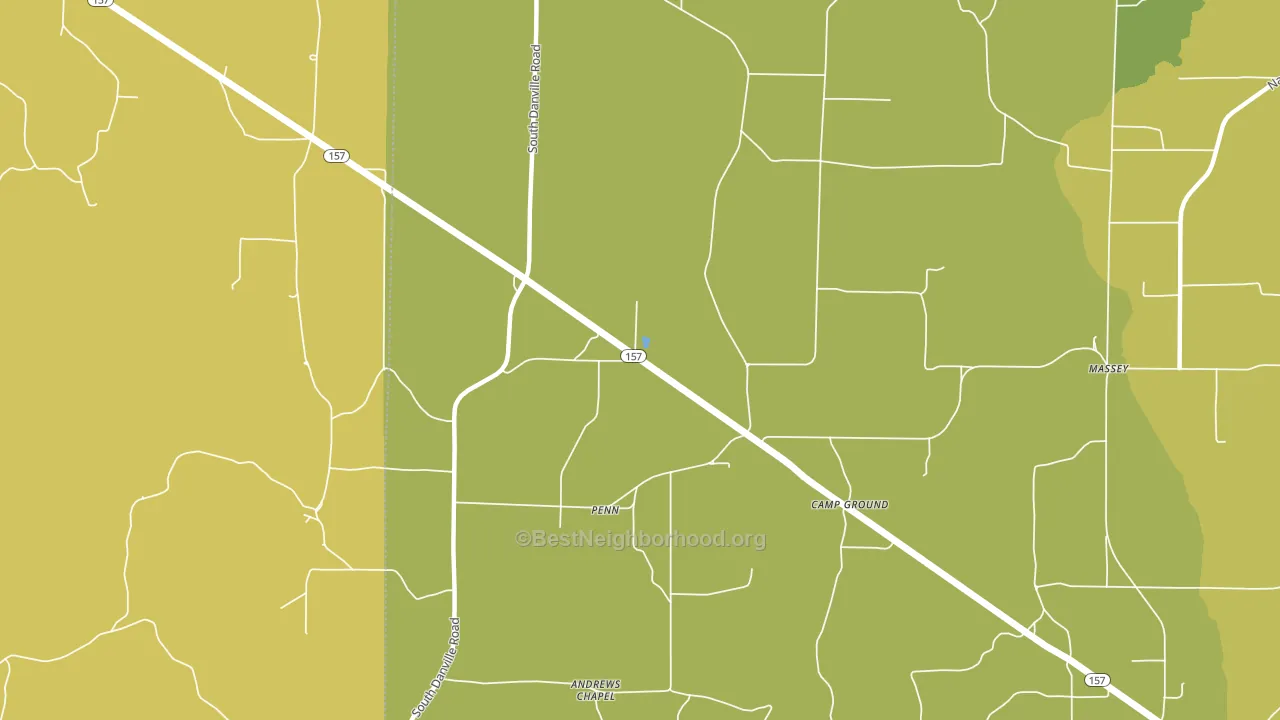 Penn, AL block-group voter-turnout map