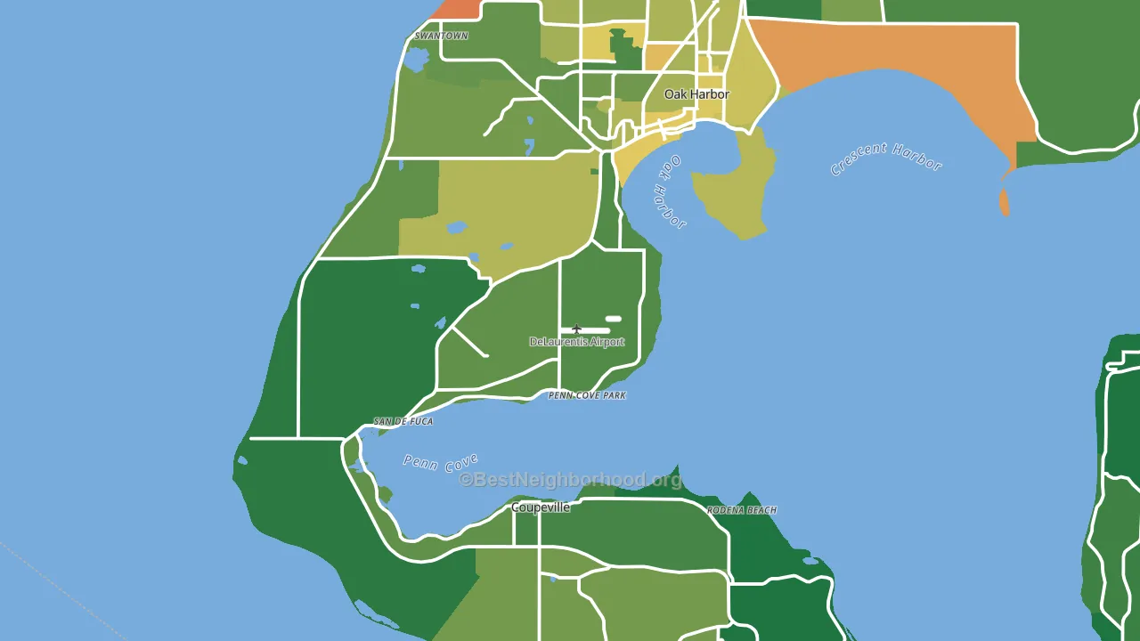 Penn Cove Park, WA block-group voter-turnout map