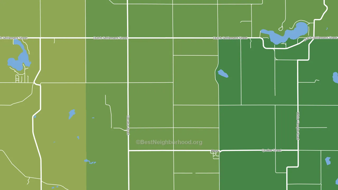 Penn, MI block-group voter-turnout map