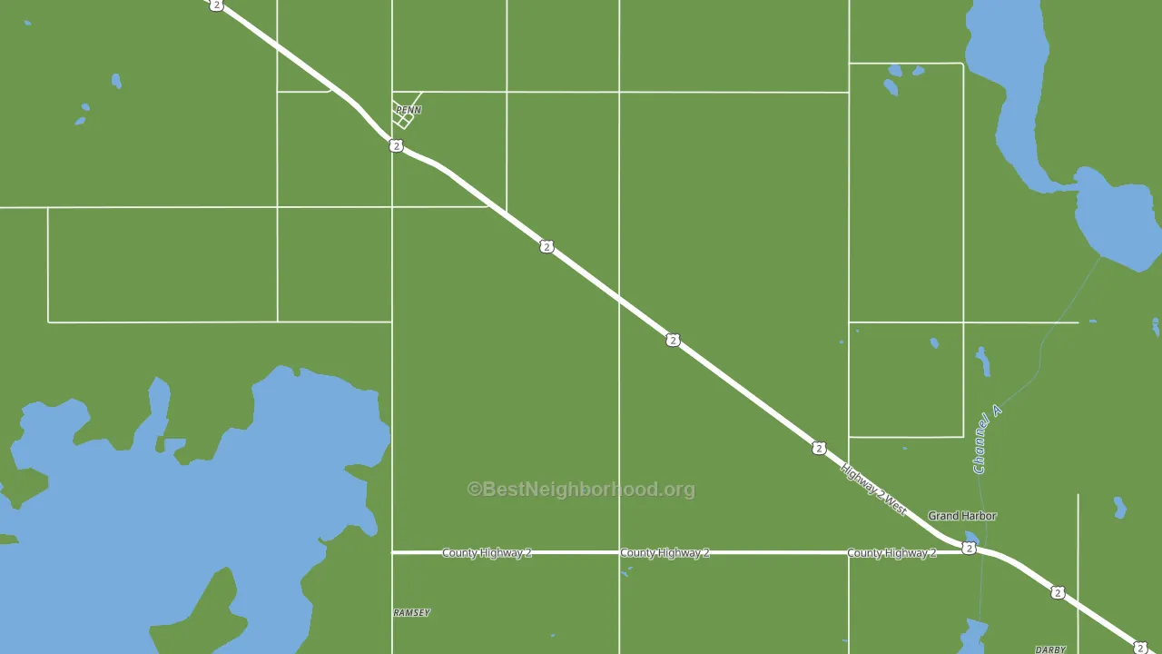 Penn, ND block-group voter-turnout map
