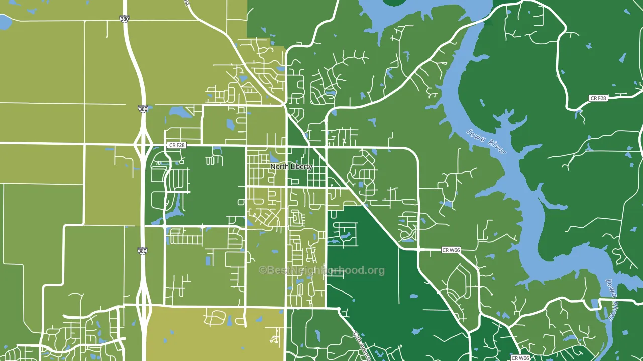 Penn, North Liberty, IA block-group voter-turnout map