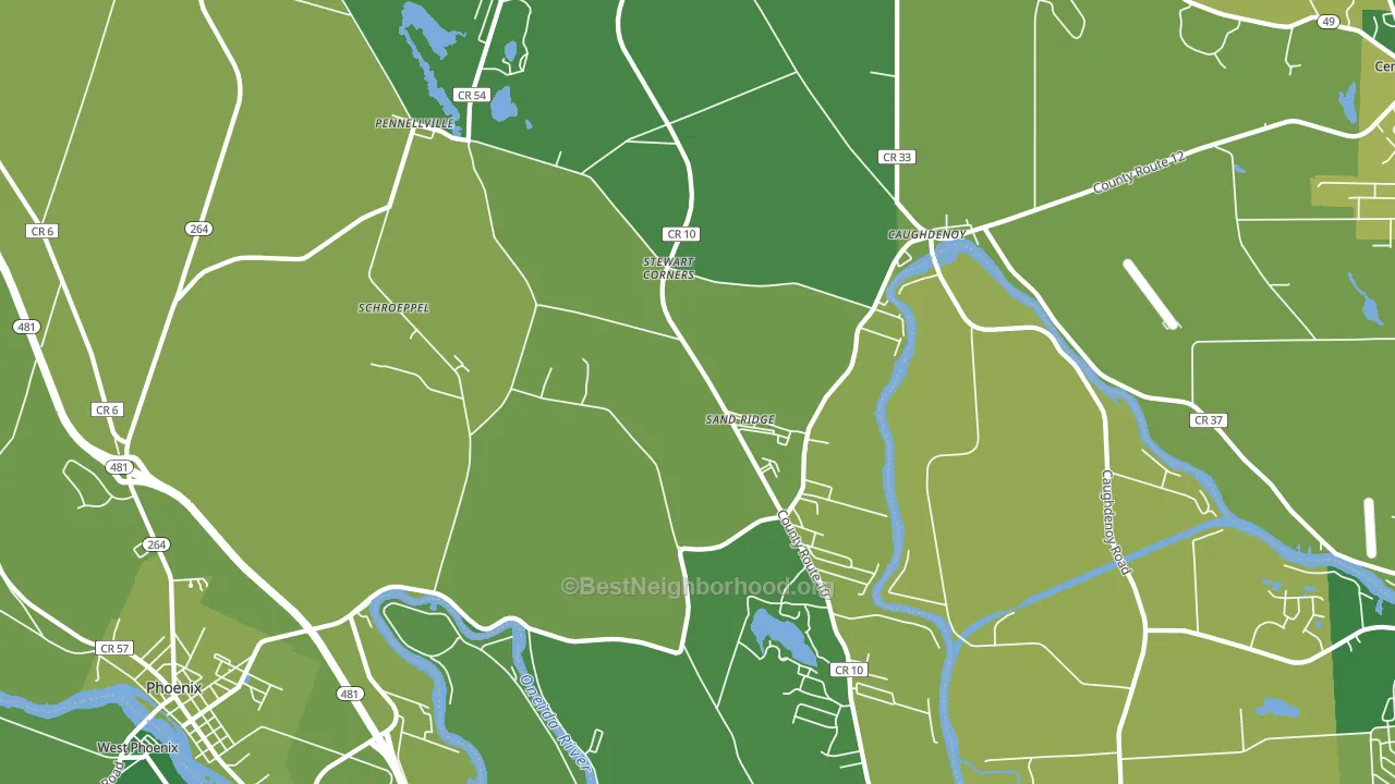 Pennellville, NY block-group voter-turnout map