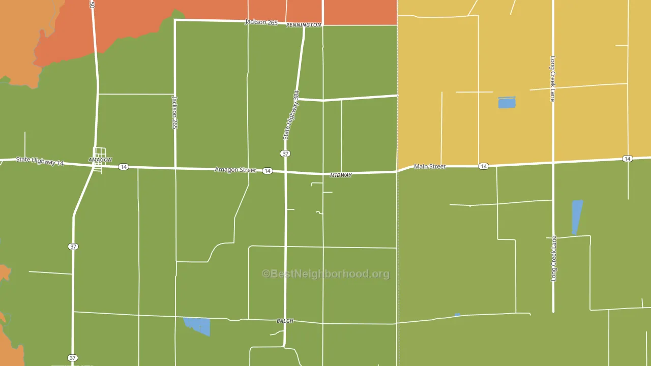 Pennington, AR block-group voter-turnout map