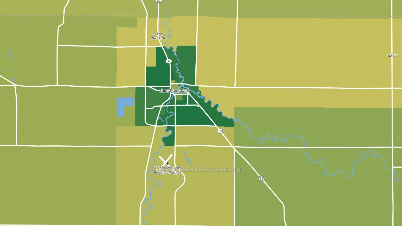 Pennington County, MN block-group voter-turnout map