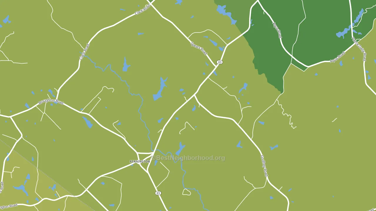Pennington, GA block-group voter-turnout map