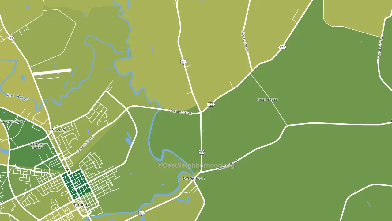 Penny Hill, NC block-group voter-turnout map