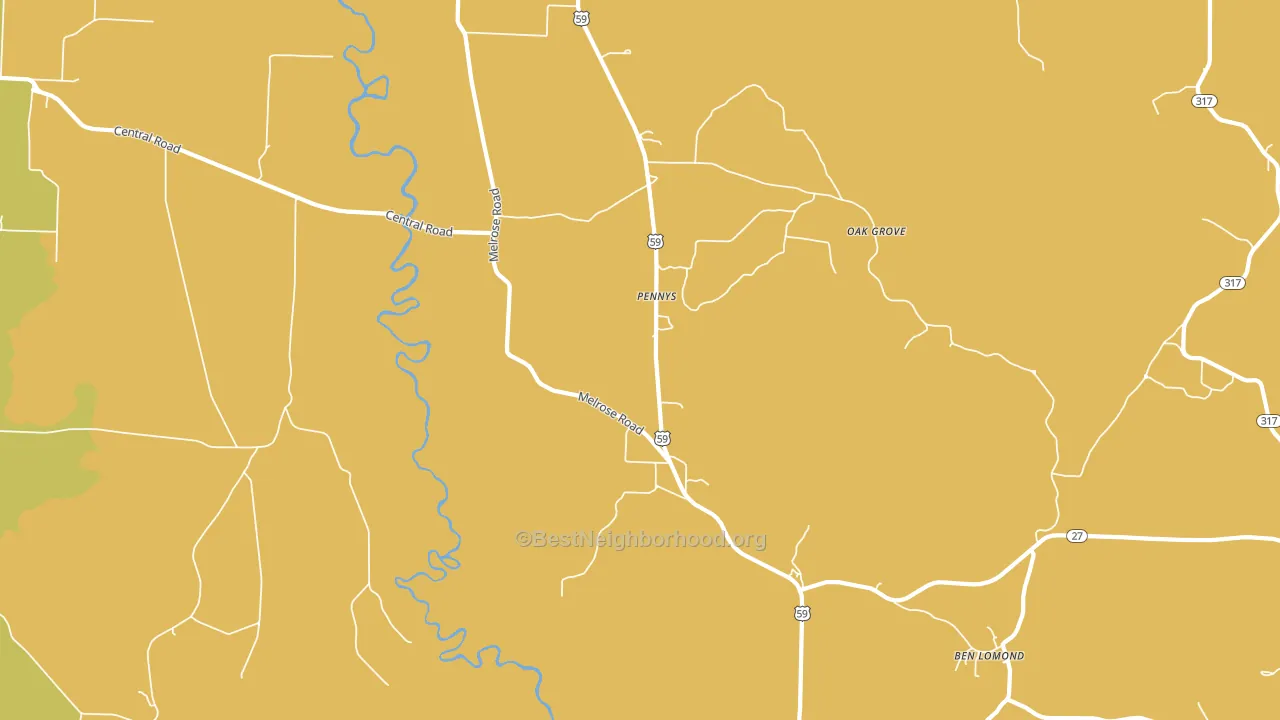 Pennys, AR block-group voter-turnout map