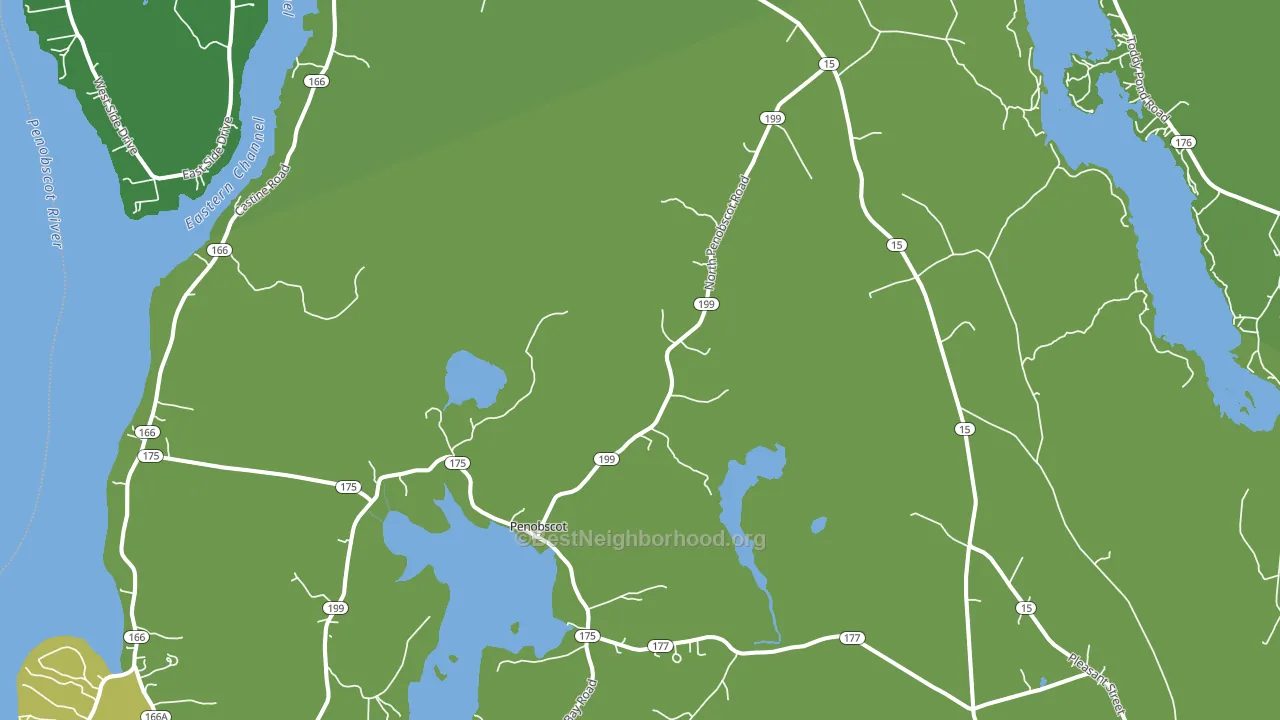 Penobscot, ME block-group voter-turnout map