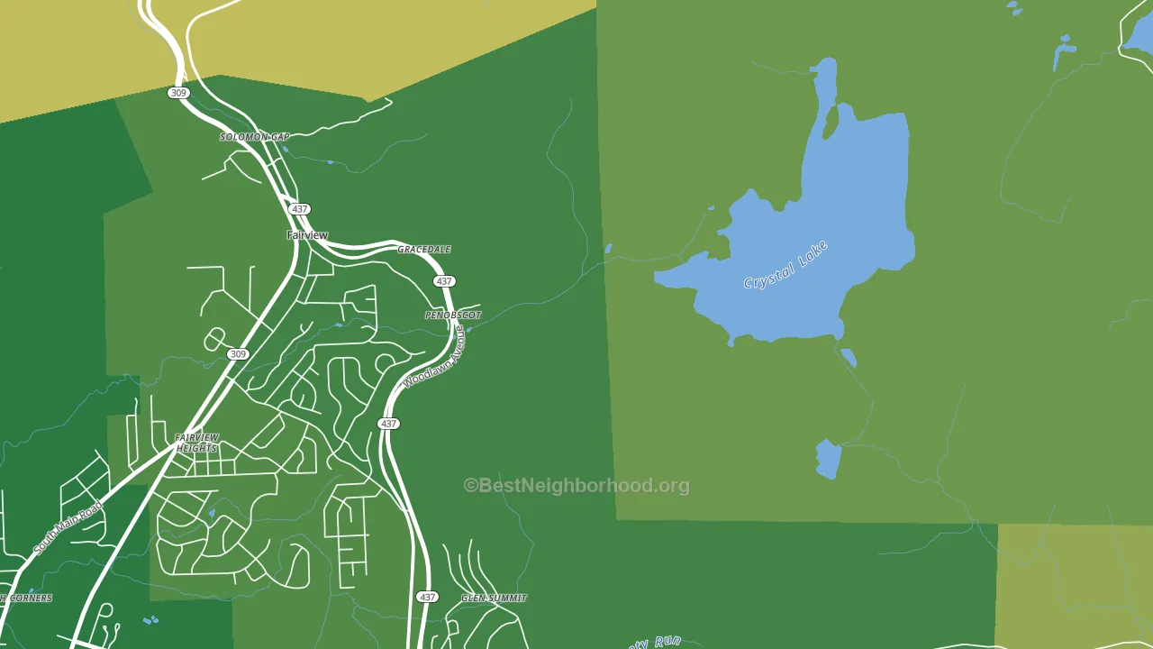 Penobscot, PA block-group voter-turnout map