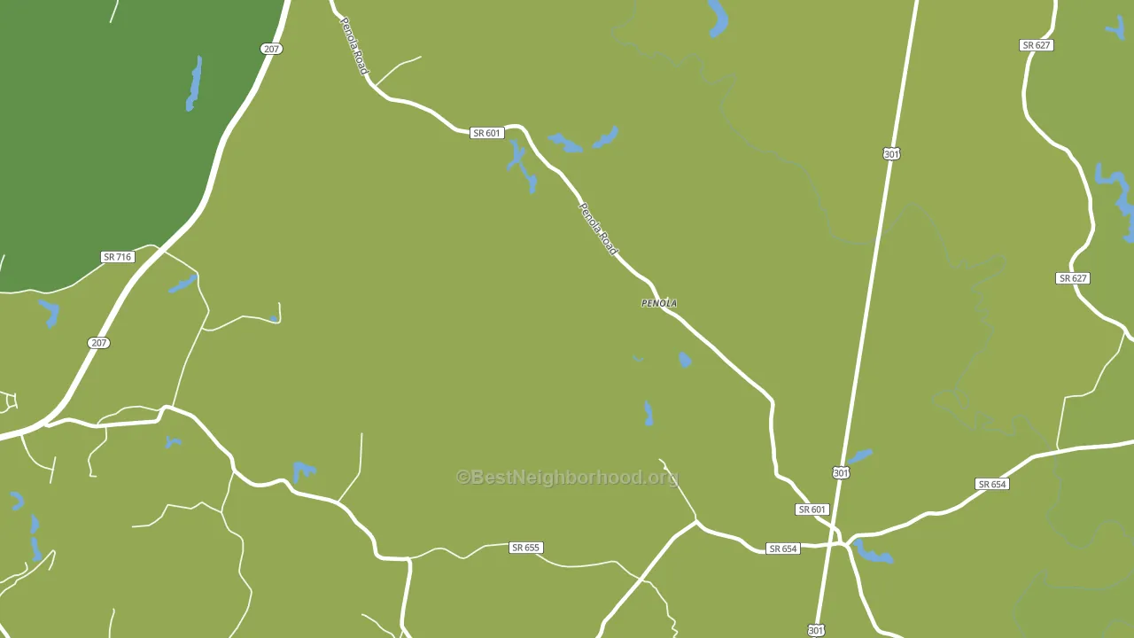 Penola, VA block-group voter-turnout map