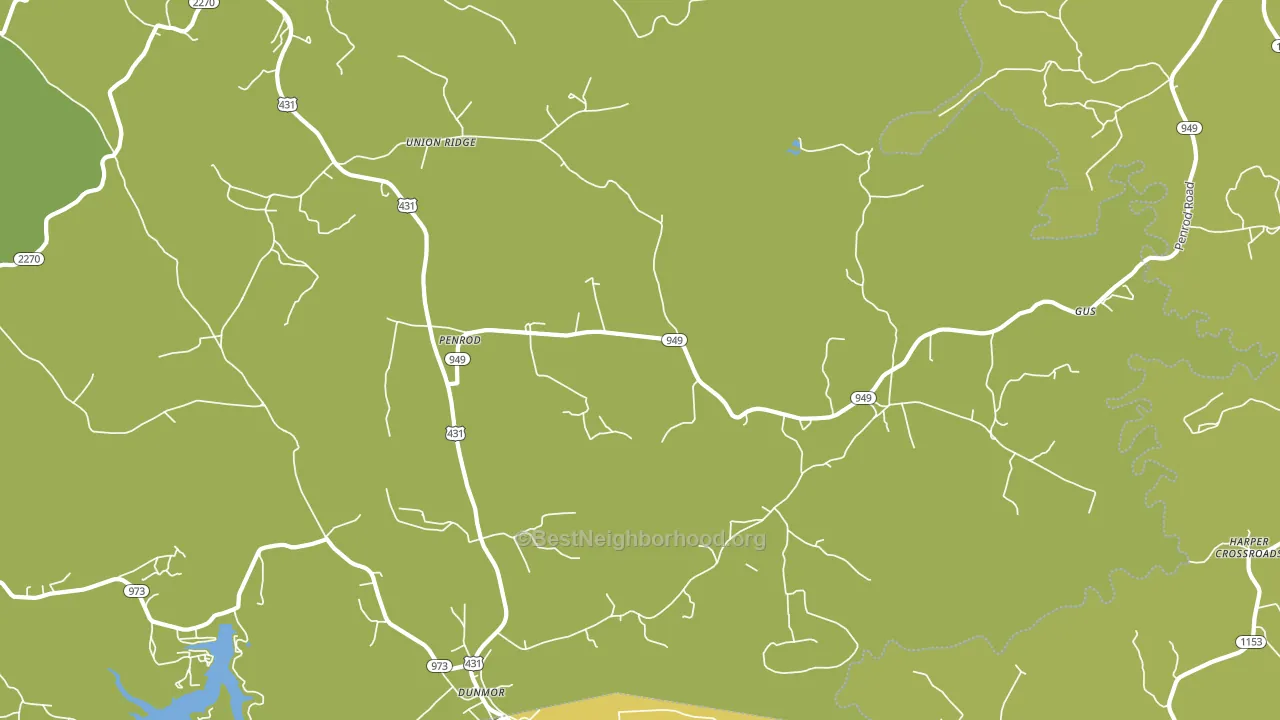 Penrod, KY block-group voter-turnout map