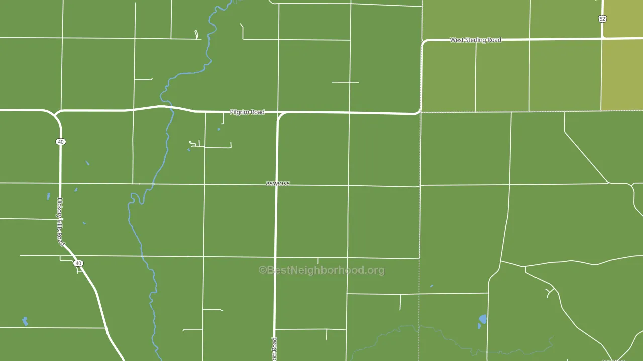 Penrose, IL block-group voter-turnout map