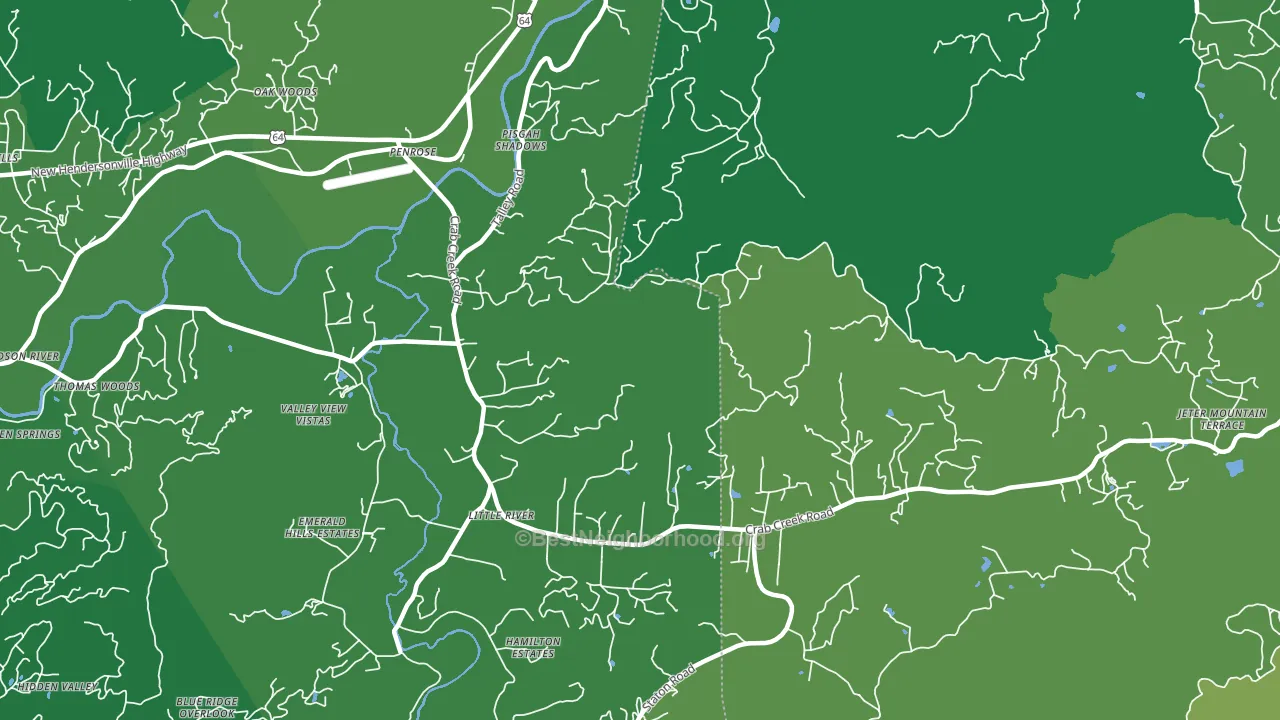 Penrose, NC block-group voter-turnout map