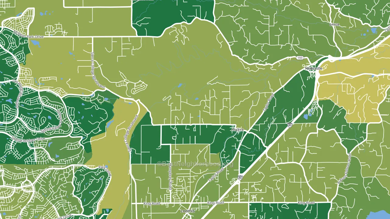Penryn, CA block-group voter-turnout map