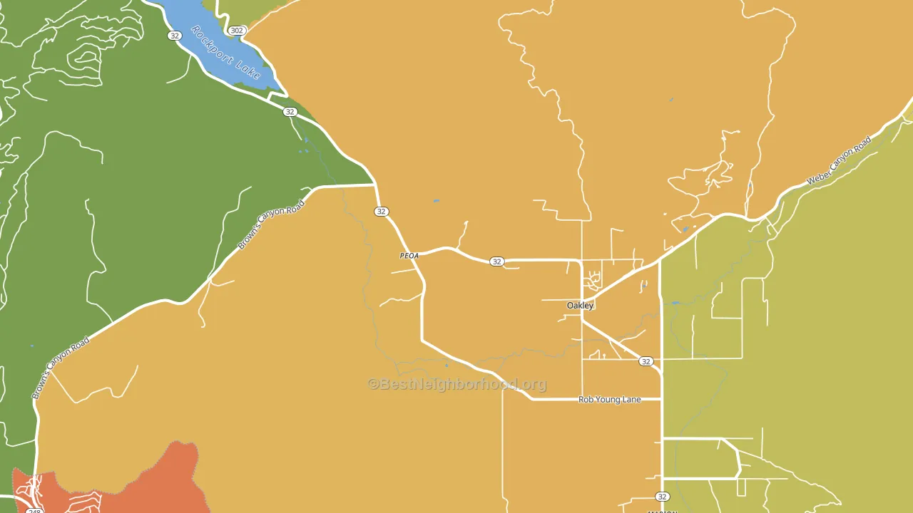 Peoa, UT block-group voter-turnout map