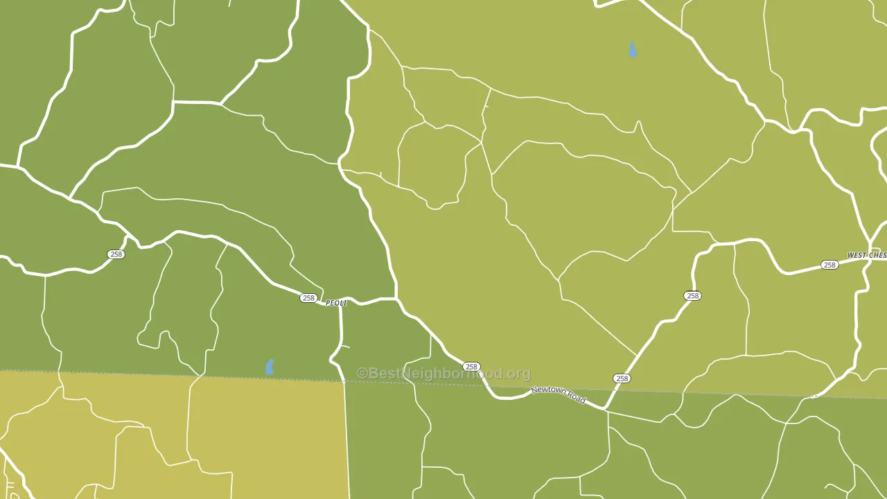 Peoli, OH block-group voter-turnout map