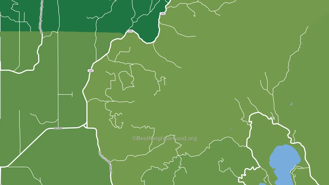 Peone, WA block-group voter-turnout map