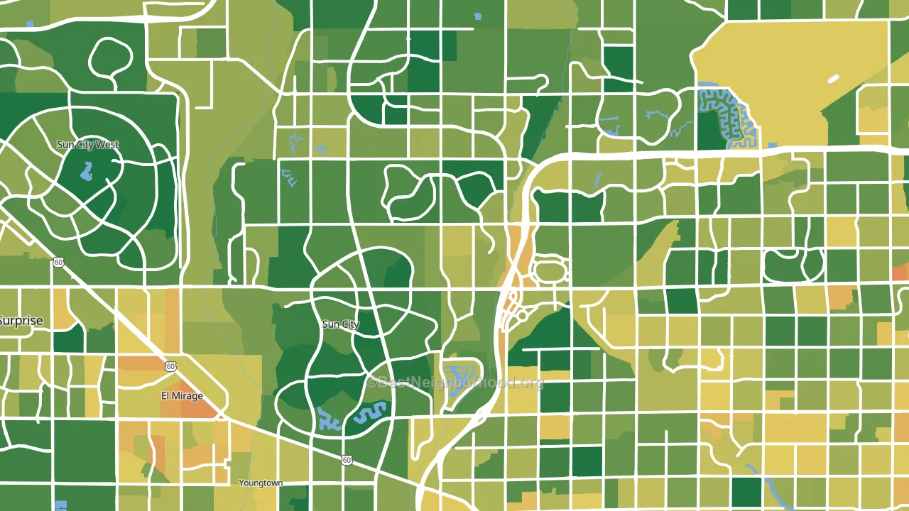 Peoria, AZ block-group voter-turnout map