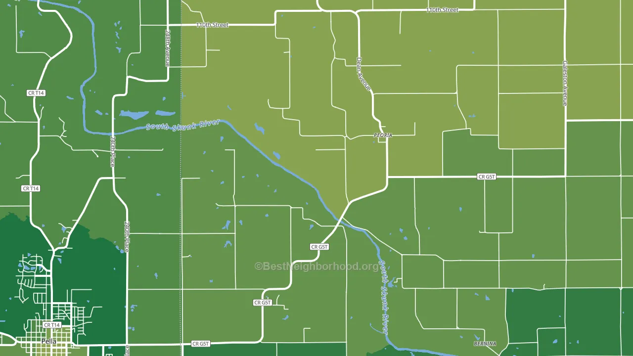 Peoria, IA block-group voter-turnout map