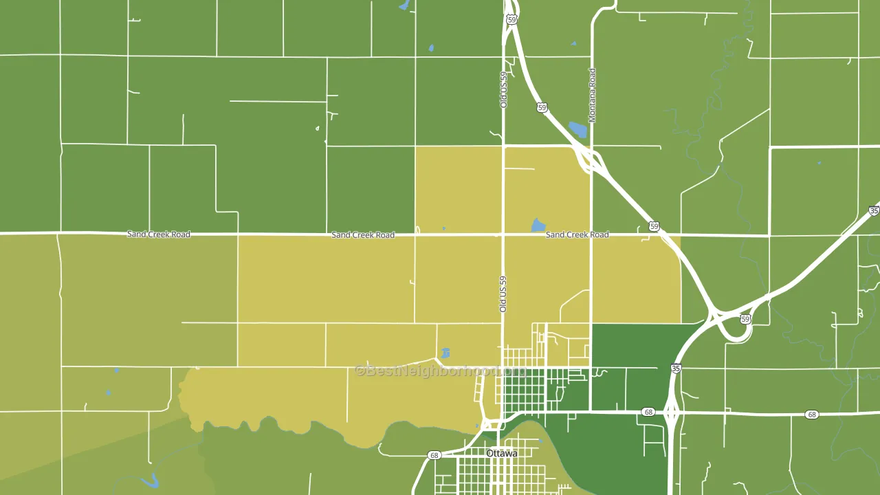 Peoria, KS block-group voter-turnout map