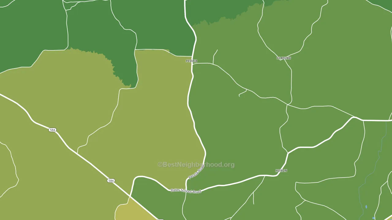 Peoria, MS block-group voter-turnout map